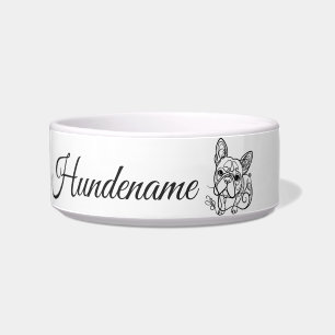 Boston Terrier Line Art personalized bowl
