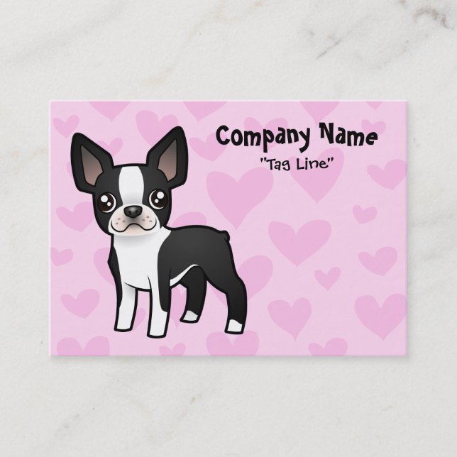 Boston Terrier Love Business Card (Front)