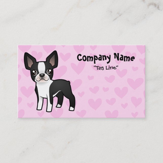 Boston Terrier Love Business Card (Front)