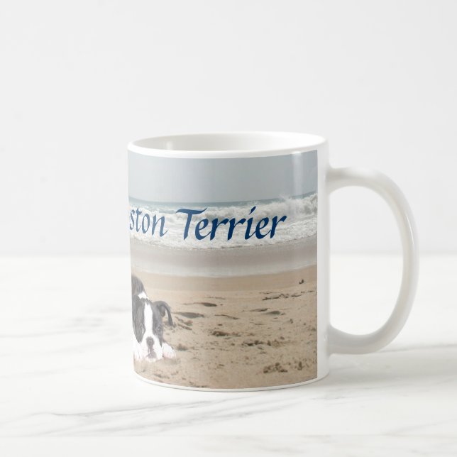 Boston Terrier Love Mug Sandcastles (Right)