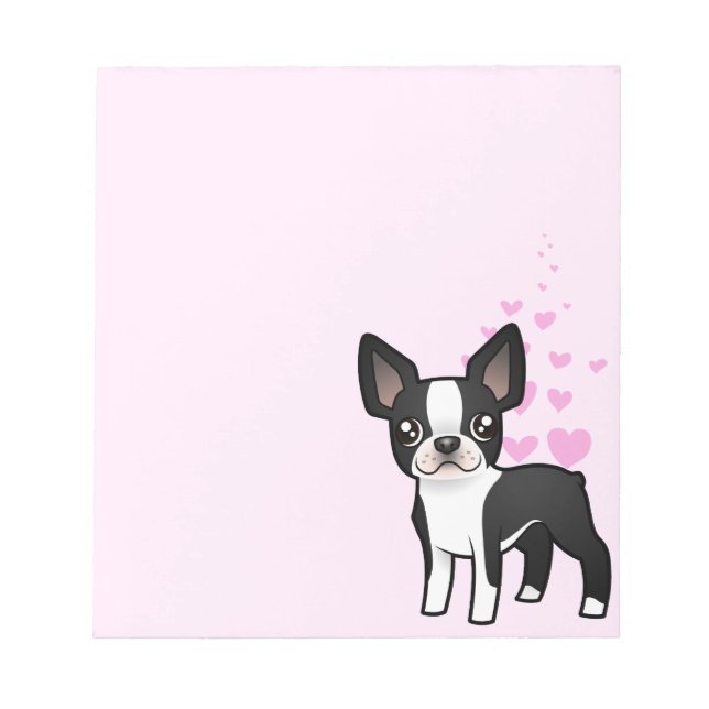 Boston Terrier Love Notepad (Front)