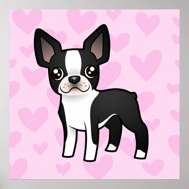 Boston Terrier Love Poster (Front)