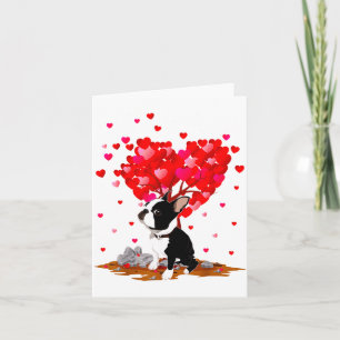 Boston Terrier Lover Heart Shape Boston Terrier Va Card