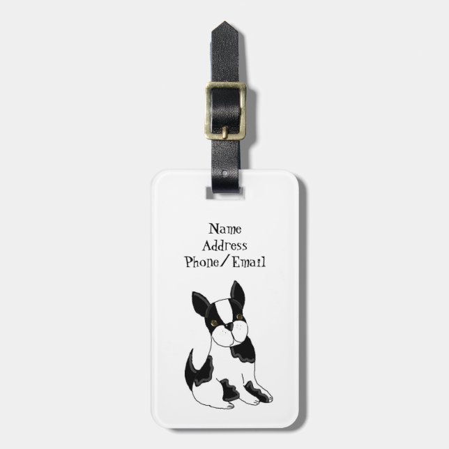 Boston Terrier Luggage Tag (Front Vertical)