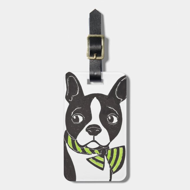 Boston Terrier Luggage Tag (Front Vertical)
