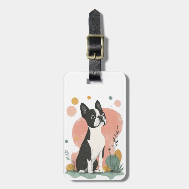 Boston Terrier Luggage Tags (Front Vertical)