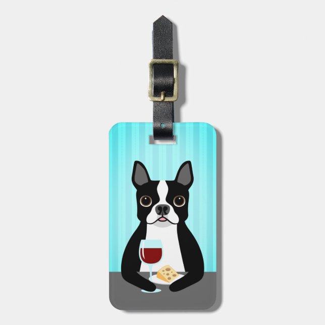 Boston Terrier Luggage Tags (Front Vertical)