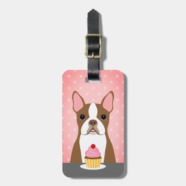 Boston Terrier Luggage Tags (Front Vertical)