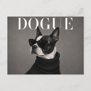 Boston Terrier Luxury Editorial Postcard