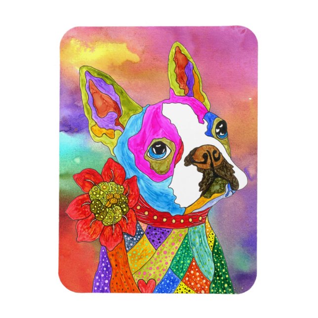Boston Terrier Magnet 3"x4" (Vertical)