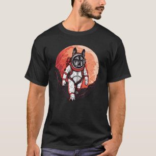 Boston Terrier Mars Funny Dog Astronaut T-Shirt