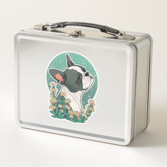 Boston Terrier Metal Lunch Box (Front)