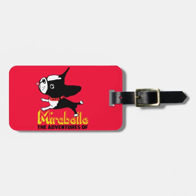 Boston Terrier Mirabelle Luggage Tag (Front Horizontal)