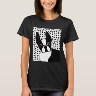 Boston Terrier Modern Dog Art T-Shirt