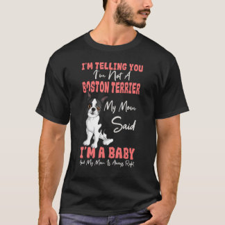 Boston Terrier Mum American Gentleman Dog  Mother' T-Shirt