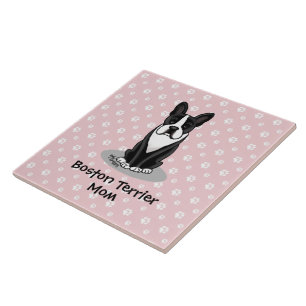 Boston Terrier Mum (black) - Cute dog Tile