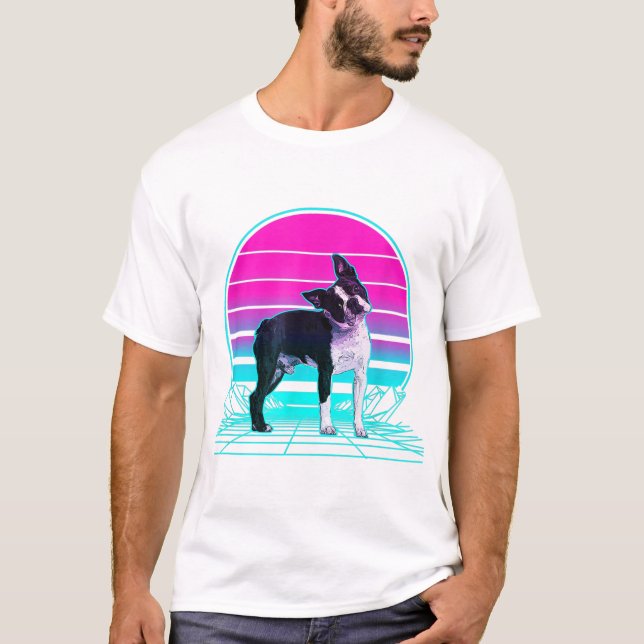 Boston Terrier mum, Boston Terrier dad, dog l T-Shirt (Front)
