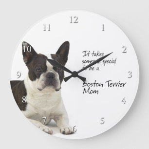 Boston Terrier Mum Clock