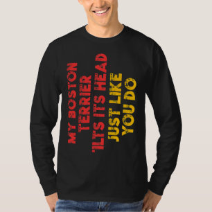 Boston Terrier Mum Dad Funny Dog Owner T-Shirt