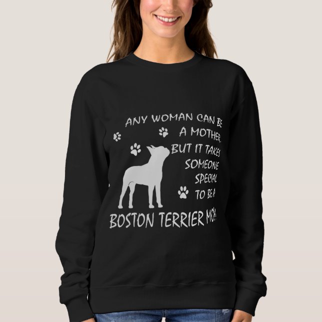 Boston Terrier Mum Sweatshirt Birthday Mama Gifts (Front)