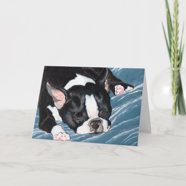 Boston Terrier Nap Card (Front)