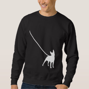 Boston Terrier on a Leash Dog Bostie Mom Dad Pet C Sweatshirt