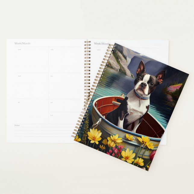 Boston Terrier on a Paddle: A Scenic Adventure  Planner (Display)