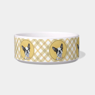 Boston Terrier Painting - Cute Original Dog Art Bowl