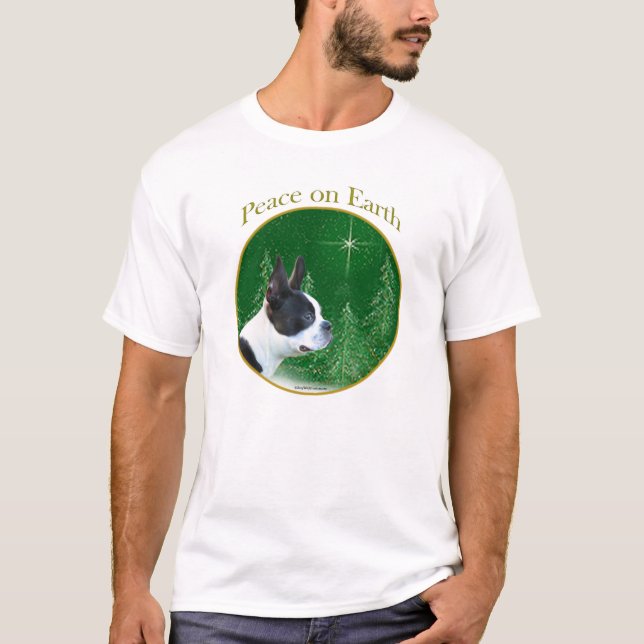 Boston Terrier Peace T-Shirt (Front)