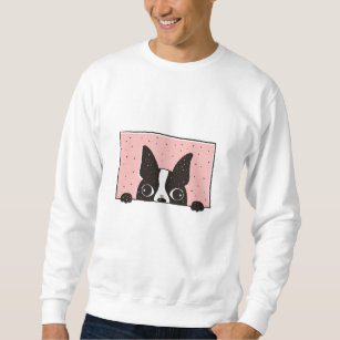 Boston Terrier Peeking Sweatshirt
