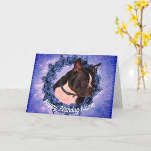 Boston Terrier Personalised Birthday Card
