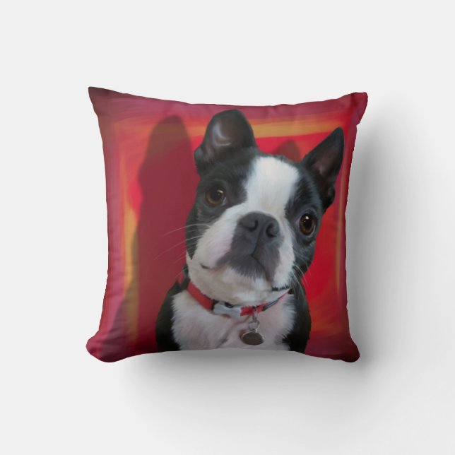 Boston Terrier Pillow (Front)