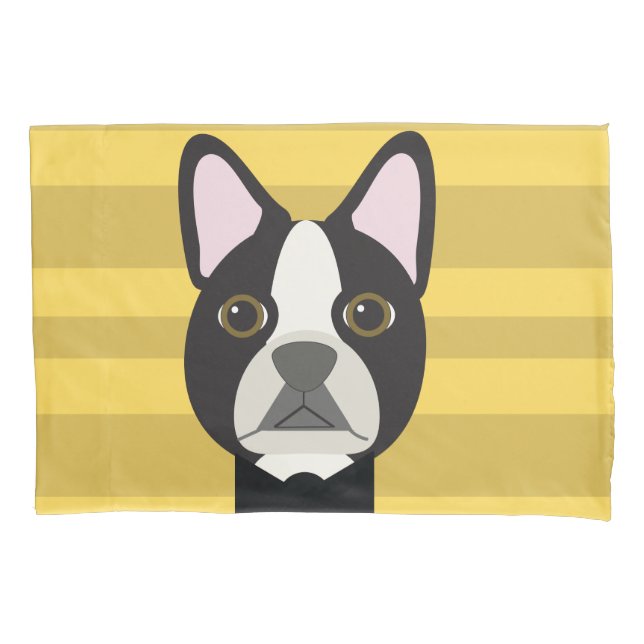 Boston Terrier Pillowcase (Front)