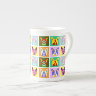 Boston Terrier Pop Art Bone China Mug