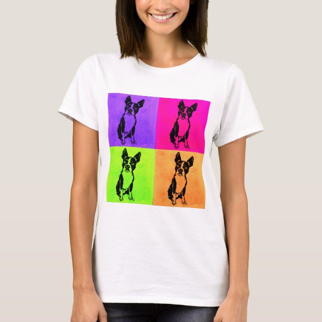 Boston Terrier pop art shirt (Front)