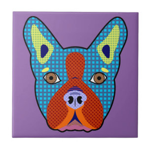 Boston Terrier Pop Art Tile