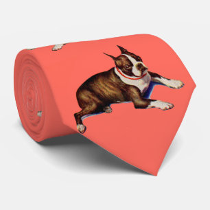 Boston terrier print Tie