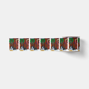 Boston Terrier Puppy Christmas Satin Ribbon