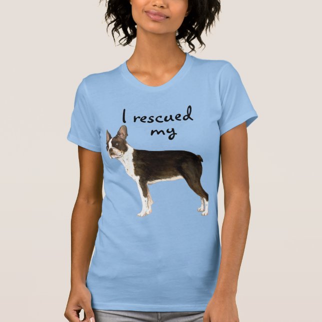 Boston Terrier Rescue T-Shirt (Front)
