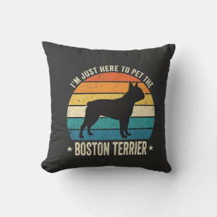 Boston Terrier Retro Dog Lover Graphic_1 Cushion