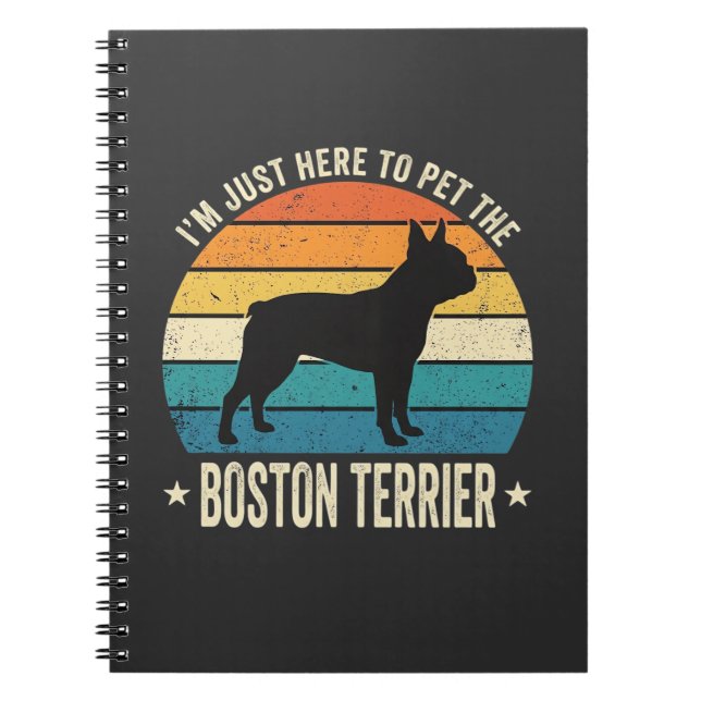 Boston Terrier Retro Dog Lover Graphic_1 Notebook (Front)