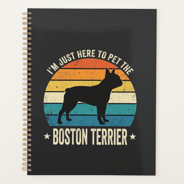Boston Terrier Retro Dog Lover Graphic_1 Planner (Front)
