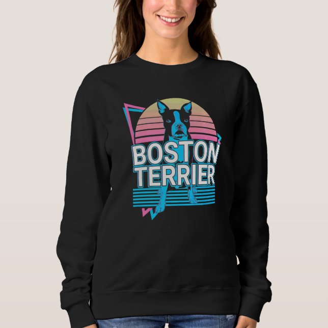 Boston Terrier Retro   Sweatshirt (Front)