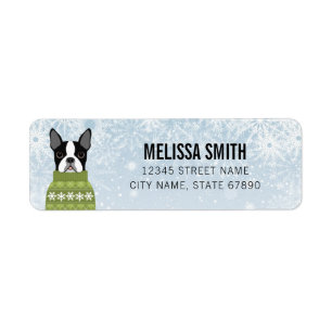 Boston Terrier Return Address Labels