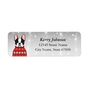 Boston Terrier Return Address Labels
