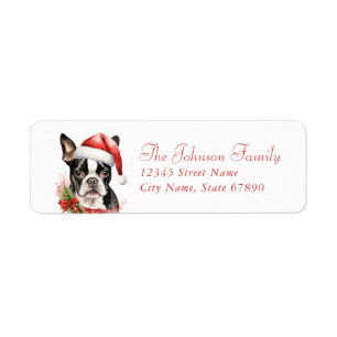 Boston Terrier Return Address Labels