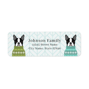 Boston Terrier Return Address Labels