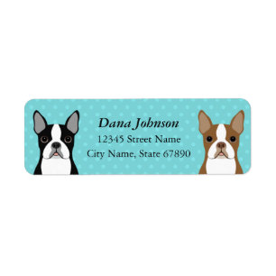 Boston Terrier Return Address Labels