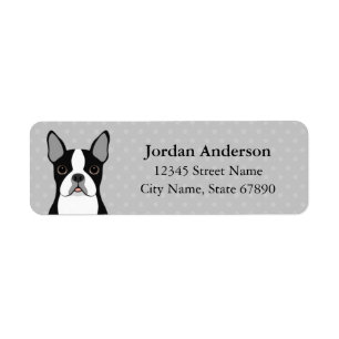 Boston Terrier Return Address Labels