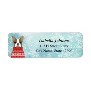 Boston Terrier Return Address Labels